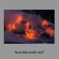 lava toes under surf